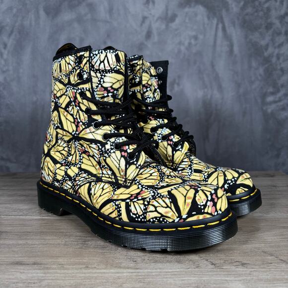 Dr. Martens 1460 Butterfly Print Suede Boots — Women’s US 7 / EU 38 New - Picture 6 of 10